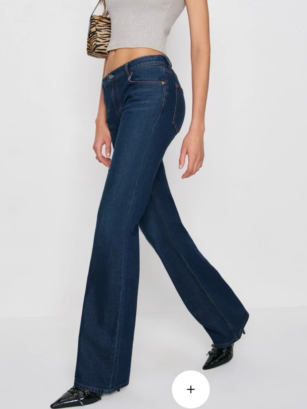 Reformation Sharon Stretch Mid Rise Bootcut Jeans Blue - Size 33